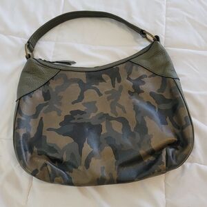 Margot Italian Leather Camo Hobo Shoulder Bag